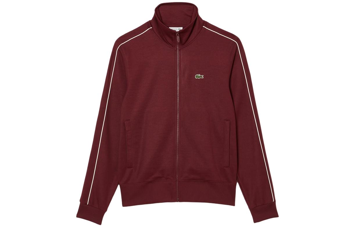 Order Lacoste  Red Striped Zip-Up Long Sleeve Jacket SH1457-YUP