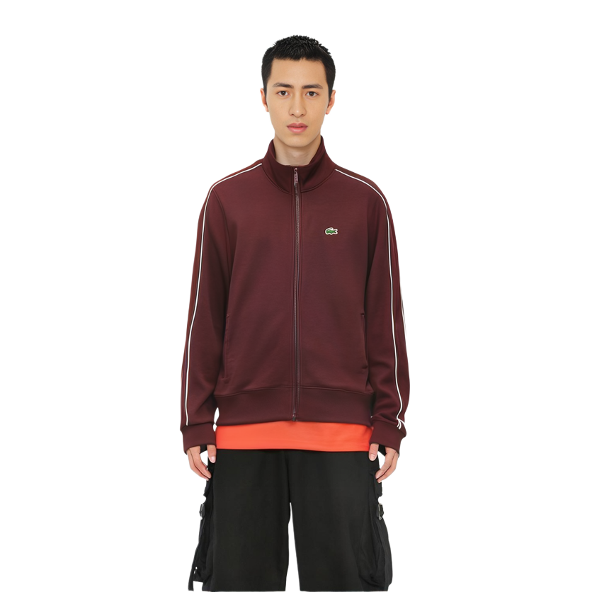 Purchase Lacoste  Red Striped Zip-Up Long Sleeve Jacket SH1457-YUP