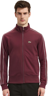 Lacoste Red Striped Zip-Up Long Sleeve Jacket SH1457-YUP Details for Lacoste Red Striped Zip-Up Long Sleeve Jacket SH1457-YUP