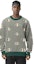 Details for LACOSTE Retro Print Loose Fit Crewneck Sweater Green. AH0253-LVT