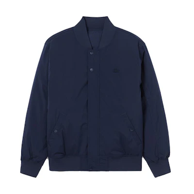 LACOSTE Reversible Baseball Collar Down Jacket Navy FW23 Warm Outerwear BH8526-166