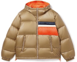 LACOSTE Reversible Colorblock Hooded Down Jacket Brown/Orange. BH6014-QIT LACOSTE Reversible Colorblock Hooded Down Jacket Brown/Orange. BH6014-QIT