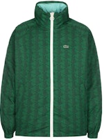 LACOSTE Reversible Geometric Print Jacket Green FW22 BH0399-D1R LACOSTE Reversible Geometric Print Jacket Green FW22 BH0399-D1R
