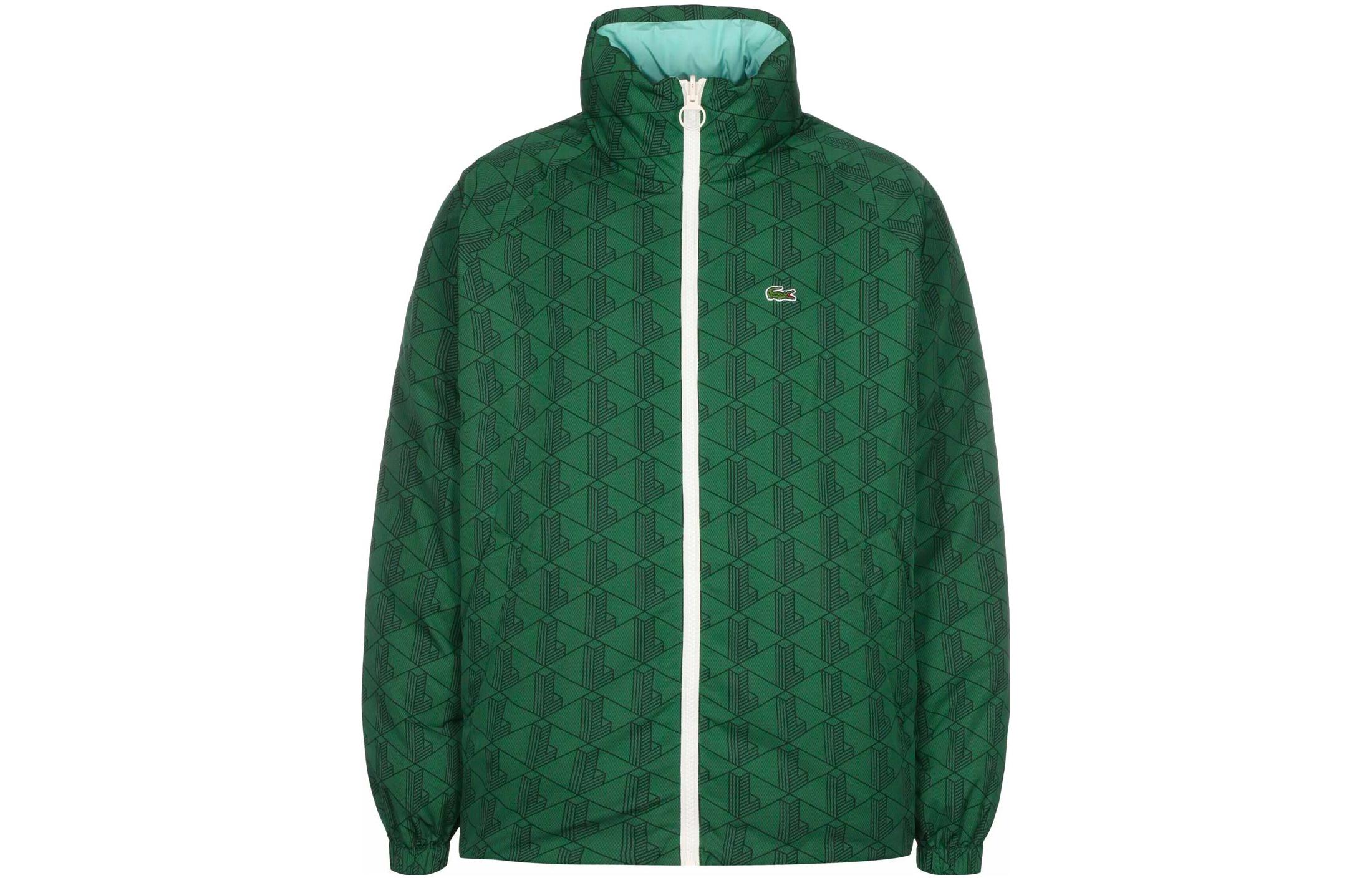 Order LACOSTE 幾何圖案可反穿外套 綠色 FW22 BH0399-D1R
