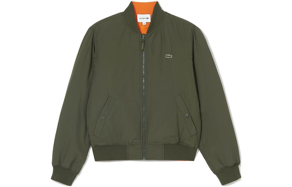 LACOSTE  Reversible Green Bomber Jacket with Solid Logo. BH4473-806
