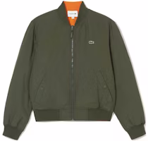 LACOSTE Reversible Green Bomber Jacket with Solid Logo. BH4473-806 LACOSTE Reversible Green Bomber Jacket with Solid Logo. BH4473-806