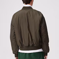 Sizing LACOSTE 雙面綠色飛行夾克附經典標誌款式. BH4473-806