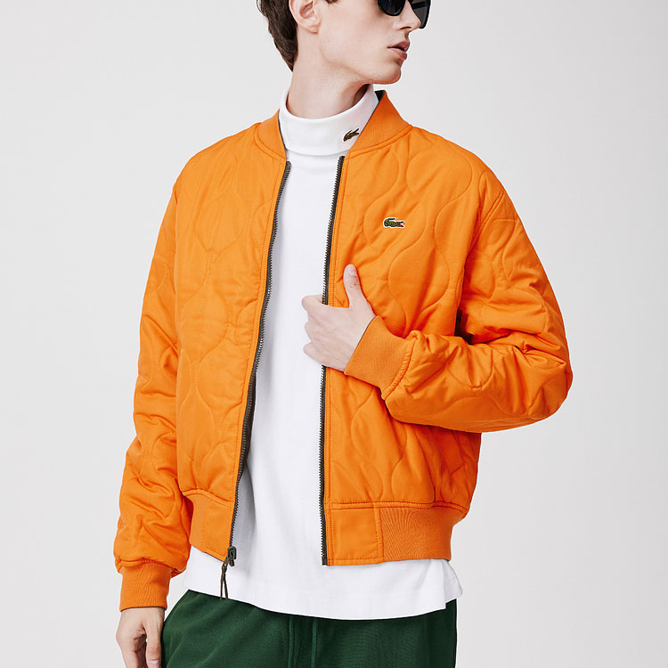Cheap LACOSTE  Reversible Green Bomber Jacket with Solid Logo. BH4473-806