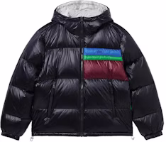 LACOSTE Reversible Hooded Down Jacket Navy/Grey Colorblock Warm Outerwear BH6014-QIW LACOSTE Reversible Hooded Down Jacket Navy/Grey Colorblock Warm Outerwear BH6014-QIW