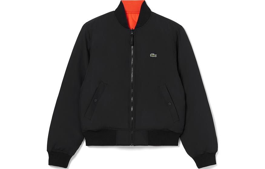 LACOSTE  Reversible Stand Collar Padded Jacket Black/Orange Casual Outerwear BH5953-174489