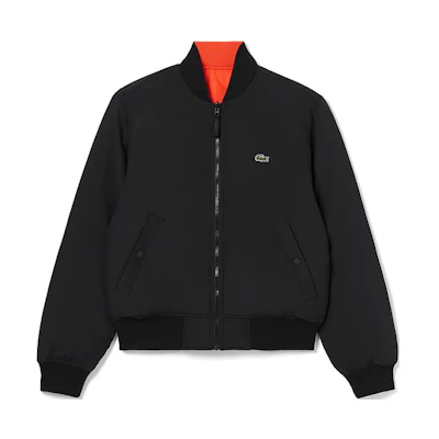 LACOSTE Reversible Stand Collar Padded Jacket Black/Orange Casual Outerwear BH5953-174489