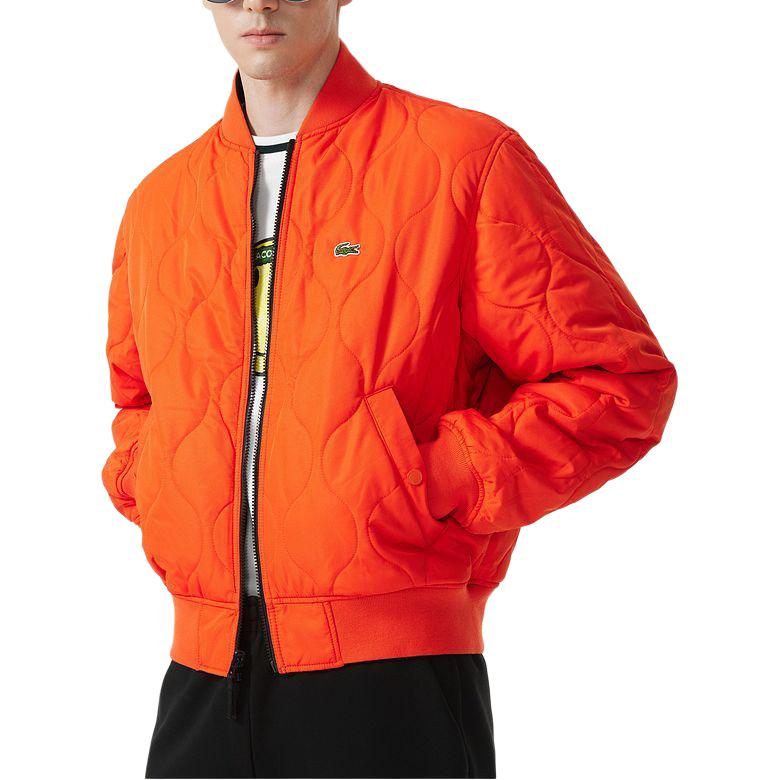 LACOSTE  Reversible Stand Collar Padded Jacket Black/Orange Casual Outerwear BH5953-174489 圖 5