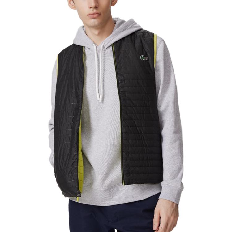 Details for Lacoste  Reversible Vest Yellow/Black - Warm Solid Color Design BH9266-137911