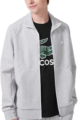 LACOSTE Silver Grey Zip-Up Sweatshirt Koleksi SS23. SH2702-CCA Lookbook LACOSTE Silver Grey Zip-Up Sweatshirt Koleksi SS23. SH2702-CCA