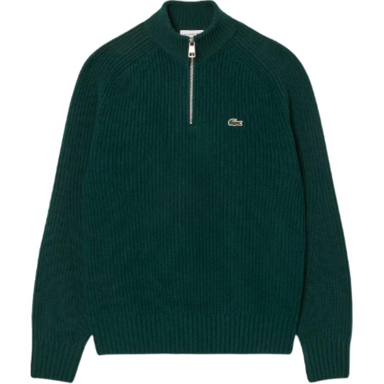 LACOSTE  Simple Green High-Neck Long-Sleeve Pullover Sweater. AH3134-YZP
