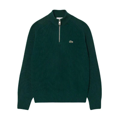 LACOSTE Simple Green High-Neck Long-Sleeve Pullover Sweater. AH3134-YZP