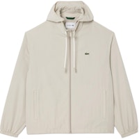 LACOSTE Simple Solid Color Hoodie Zip Jacket Light Gray BH6291-BUQ LACOSTE Simple Solid Color Hoodie Zip Jacket Light Gray BH6291-BUQ
