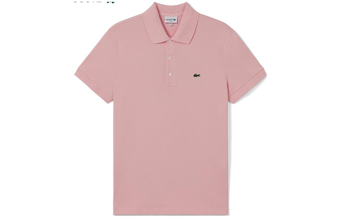 LACOSTE  Slim Fit Solid Polo Shirt Cherry Blossom Pink Casual Business Wear PH6348-SFI