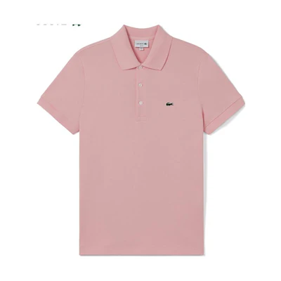 LACOSTE Slim Fit Solid Polo Shirt Cherry Blossom Pink Casual Business Wear PH6348-SFI