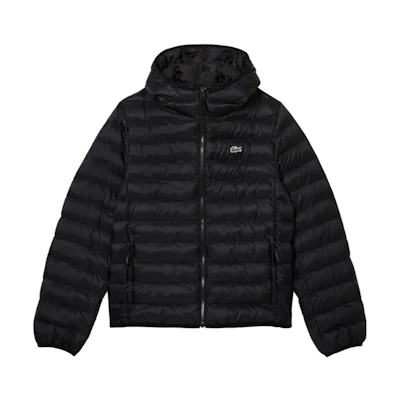 LACOSTE Solid Color Hoodie with Animal Logo and Zipper Jacket BH0539-031
