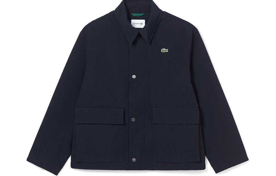 LACOSTE  Solid Color Long-Sleeve Polo Collar Jacket. BH1171