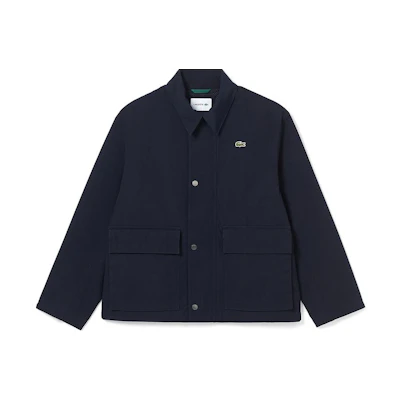 LACOSTE Solid Color Long-Sleeve Polo Collar Jacket. BH1171