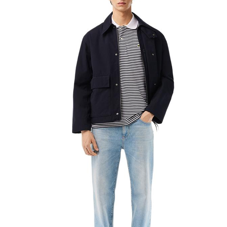 LACOSTE  Solid Color Long-Sleeve Polo Collar Jacket. BH1171 圖 3