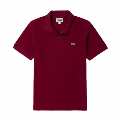 LACOSTE Solid Color Short-Sleeve Polo Shirt L1221-1