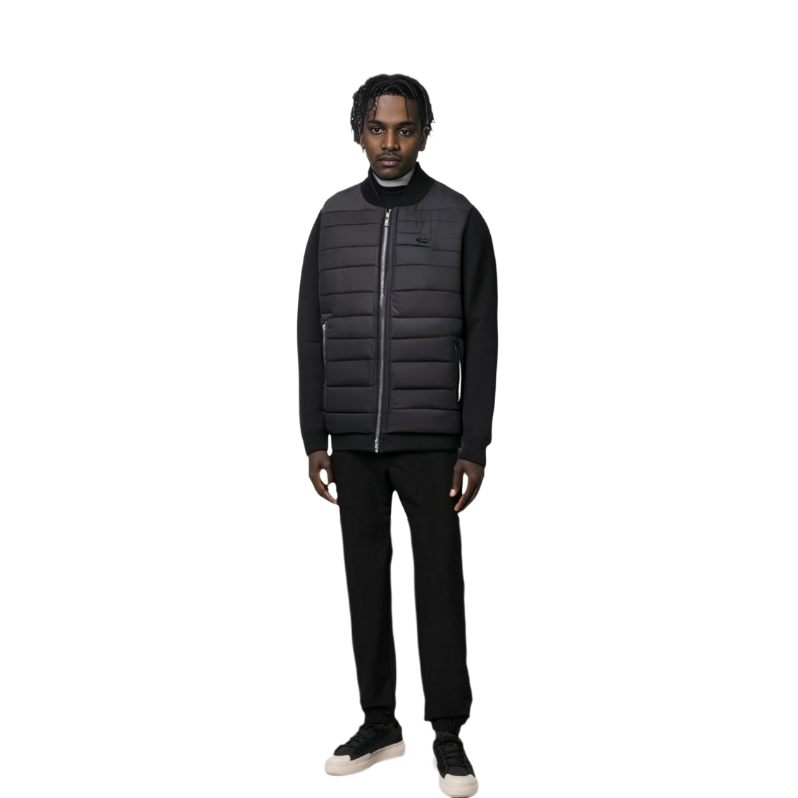 Cheap LACOSTE 純色拉鍊長袖羽絨保暖外套。 BH6802031