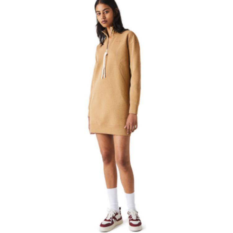 Lookbook LACOSTE  Solid Half-Zip High Collar Long-Sleeve Casual Sweatshirt Dress EF2581-132018