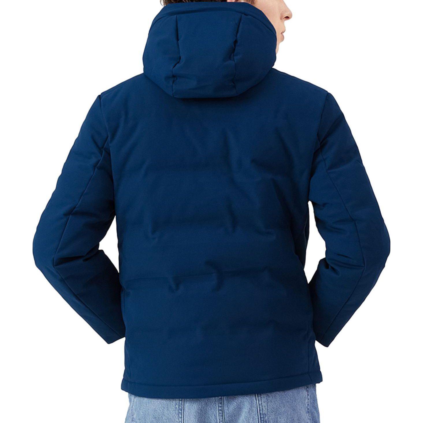 LACOSTE  Solid Navy Blue Hooded Puffer Jacket BH5181-HBM 圖 4