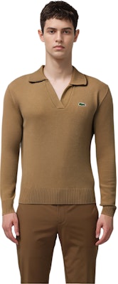 LACOSTE 纯色V领羊绒毛衣卡其色 AF0403-SIX Purchase LACOSTE 纯色V领羊绒毛衣卡其色 AF0403-SIX