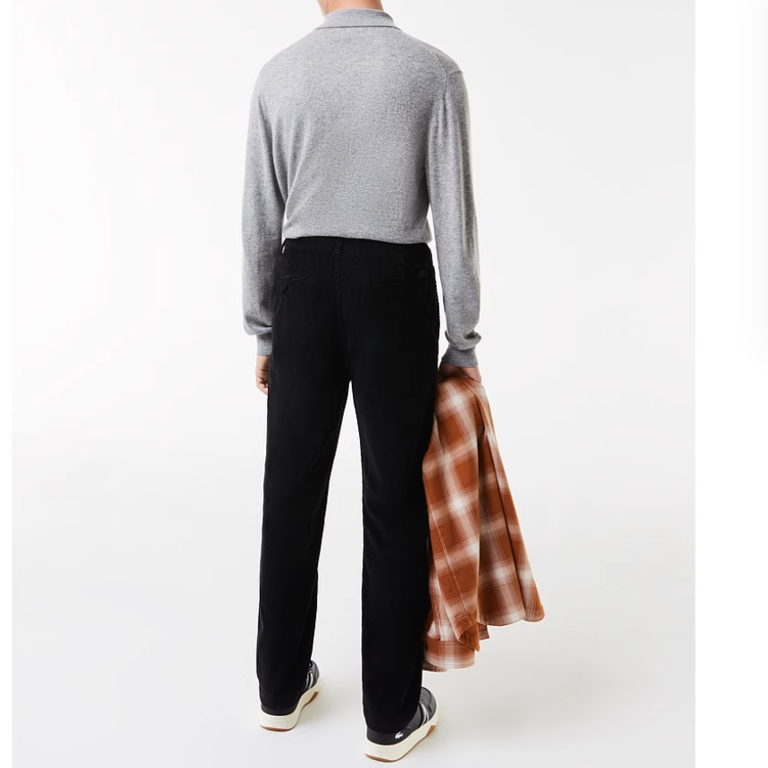 Purchase LACOSTE  Solid Vintage Straight-Leg Casual Pants Black HH4565-031