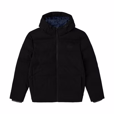 LACOSTE Solid Zip-Up Hooded Puffer Jacket for Warmth. BH5181-031