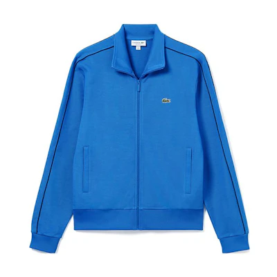 LACOSTE Solid Zip-Up Sweatshirt in Chaalis Blue SH1457-159605