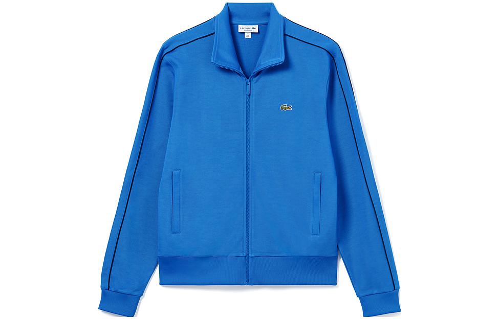 Order LACOSTE Solid Zip-Up Sweatshirt Warna Chaalis Biru SH1457-159605