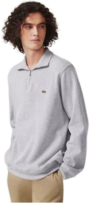 LACOSTE 拉链长袖卫衣 银灰色 SH1927-CCA Shop LACOSTE 拉链长袖卫衣 银灰色 SH1927-CCA