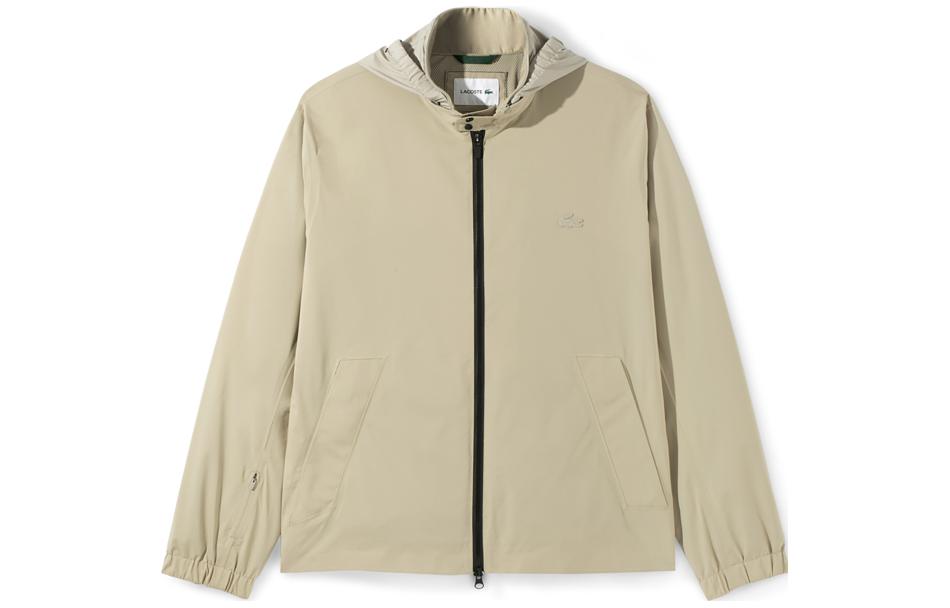 Order LACOSTE SS22休閒卡其色拉鍊連帽長袖外套 - 長袖外套 BH2577-C5U