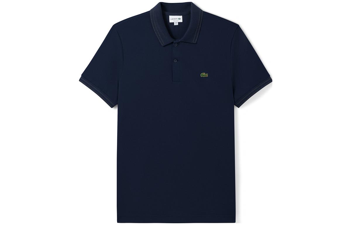 Order LACOSTE  SS22 Navy Blue Short Sleeve Polo Shirt with Logo Embroidery. PH5961-166