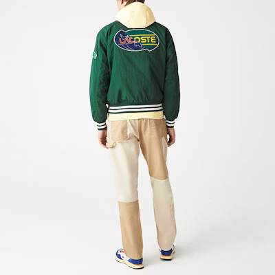 LACOSTE SS22 纯色徽标补丁长袖棒球夹克 BH2798-PQK Lookbook LACOSTE SS22 纯色徽标补丁长袖棒球夹克 BH2798-PQK