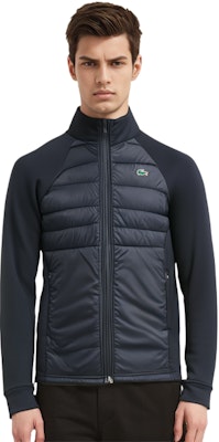 LACOSTE Stand Collar Zip-Up Jacket Deep Navy Blue BH1043-423 Sizing LACOSTE Stand Collar Zip-Up Jacket Deep Navy Blue BH1043-423