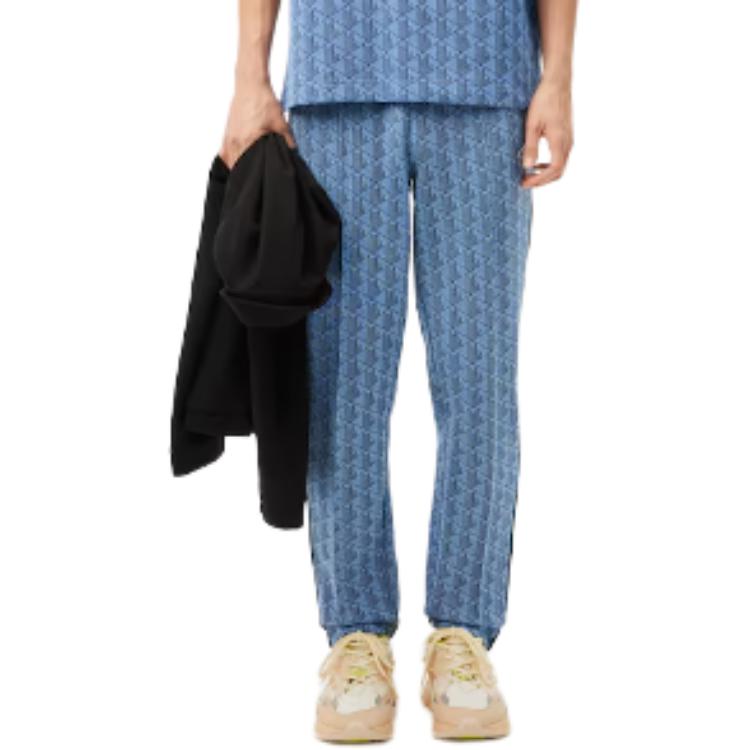 Lookbook LACOSTE  Straight-Leg Casual Pants Light Blue. XH1440-I8K