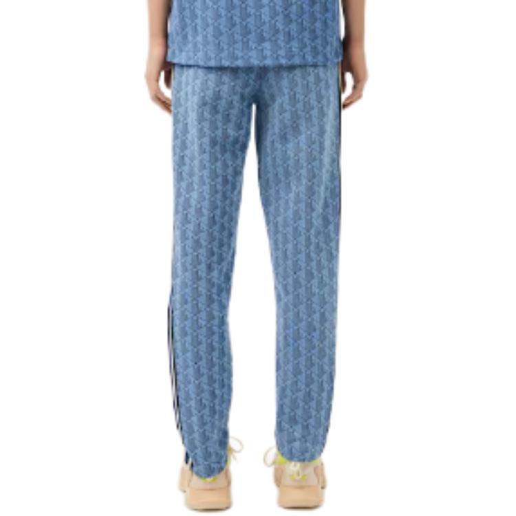 Shop LACOSTE  Straight-Leg Casual Pants Light Blue. XH1440-I8K