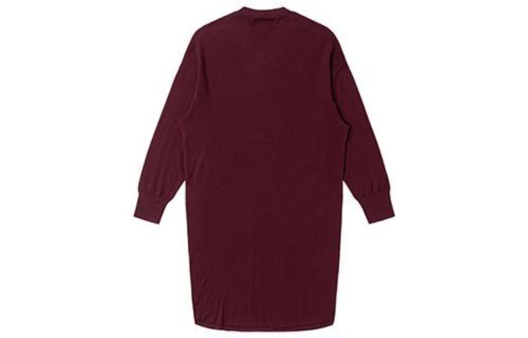 Lookbook LACOSTE  V-Neck Slim Fit Knit Long Sleeve Dress Burgundy Red EF0718-SXL