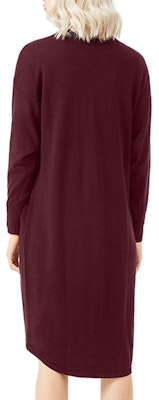 LACOSTE V-Neck Slim Fit Knit Long Sleeve Dress Burgundy Red EF0718-SXL Purchase LACOSTE V-Neck Slim Fit Knit Long Sleeve Dress Burgundy Red EF0718-SXL