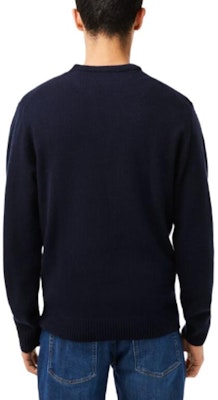 LACOSTE V领纯色舒适毛衣 深蓝色 AH1952-166 Shop LACOSTE V领纯色舒适毛衣 深蓝色 AH1952-166