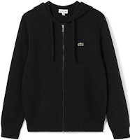 LACOSTE Zip-Up Hoodie Cardigan with Logo and Drawstring. AH3706 LACOSTE Zip-Up Hoodie Cardigan with Logo and Drawstring. AH3706