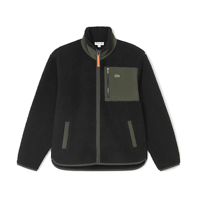 LACOSTE Zip-Up Long Sleeve Jacket with Warm Collared Design. SH0531