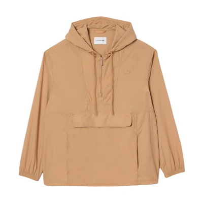 LACOSTE Beige Half-Zip Pullover Hoodie Jacket BH1166-IT5