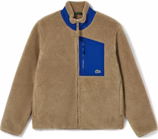 Lacoste Beige Solid Color Patchwork Stand Collar Long Sleeve Jacket BH6280 Lacoste Beige Solid Color Patchwork Stand Collar Long Sleeve Jacket BH6280